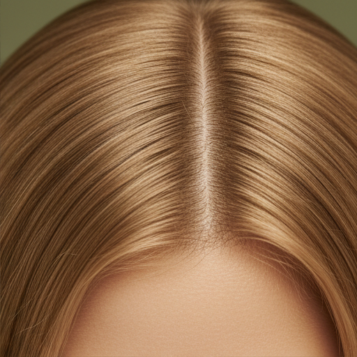 An editorial macro of healthy hair at the roots.
