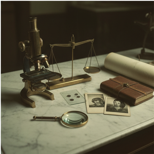 A microscope on a working academy studio bench.